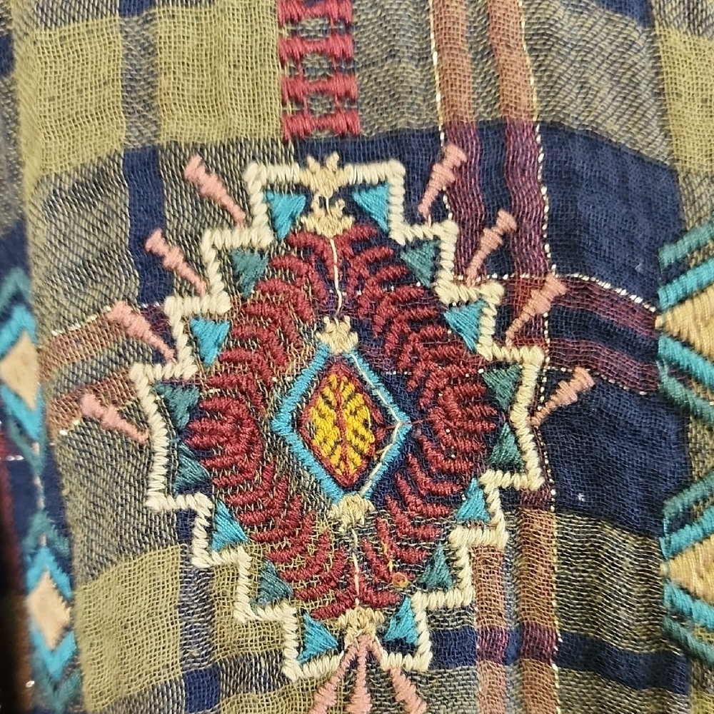 Johnny Was Multicolor Embroidered Tunic Peasant Top Size S - Picture 5 of 5